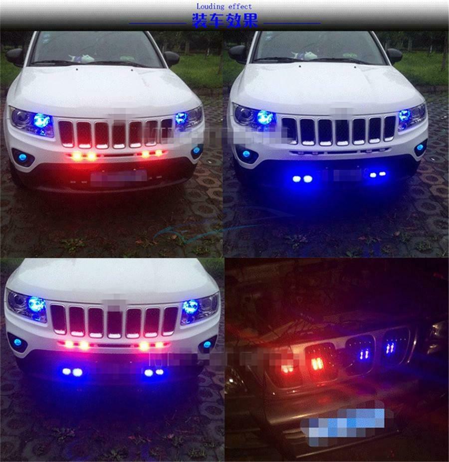 8W Red&Blue Wireless Remote Control Vehicle LED Atmosphere\Warning Strobe Light
