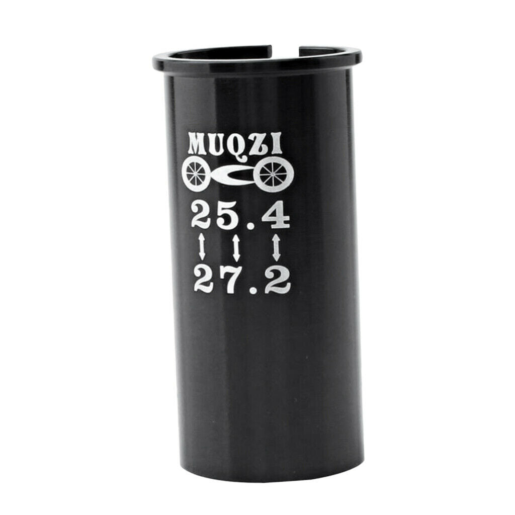 Road Bike Seat Post Shim, 25.4mm Seatpost to 27.2mm Alloy Tube Sleeve Adapter