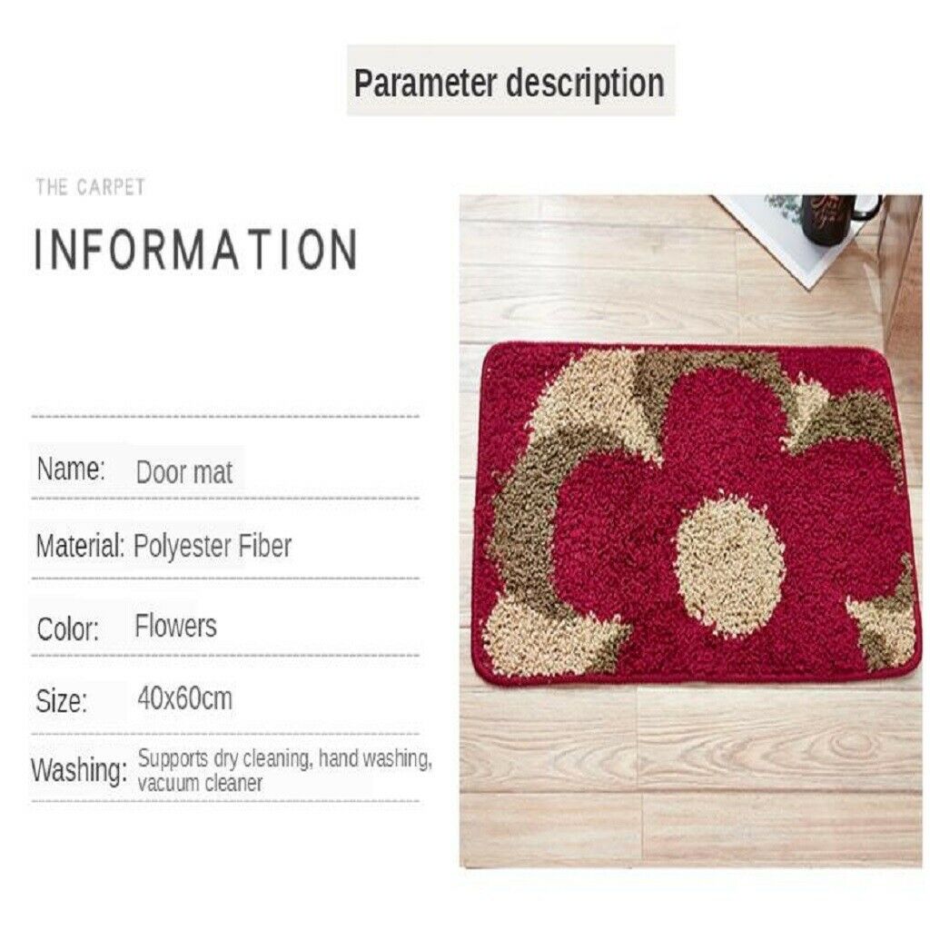16x24" Doormat Non-slip Backing Mat Living-room Dinning Carpet Floor-Rug
