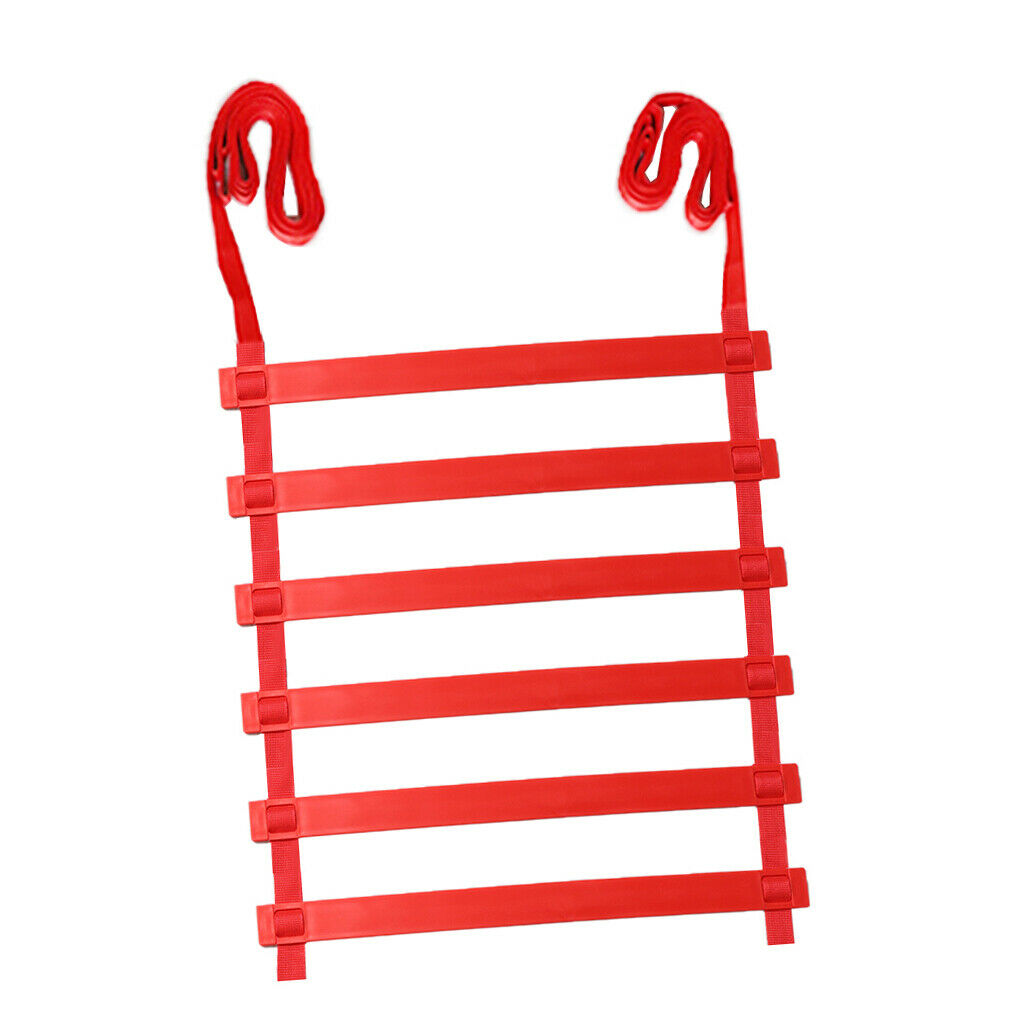 Agility Ladder Speed Training Equipment Non-Slip Flat Rung Red