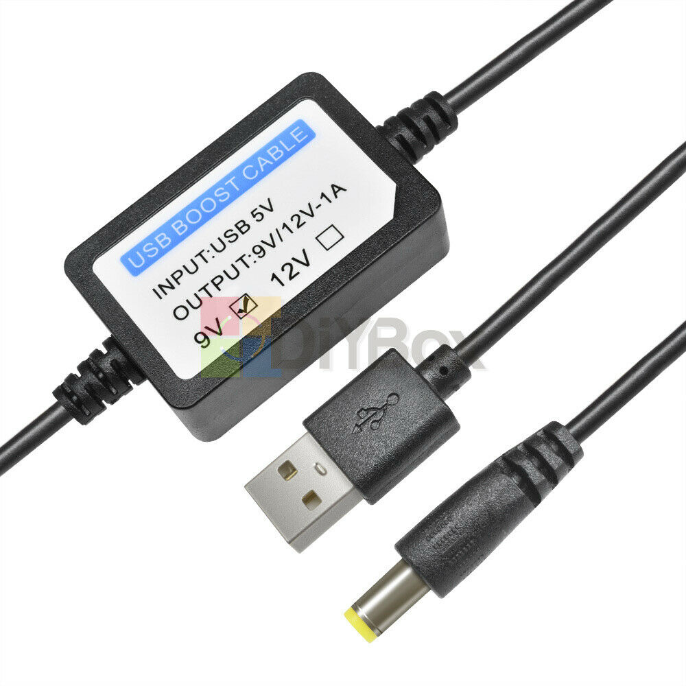 DC Converter USB Step Up Boost Module 5V to 9V 12V Power Charger 5.5*2.1mm Cable