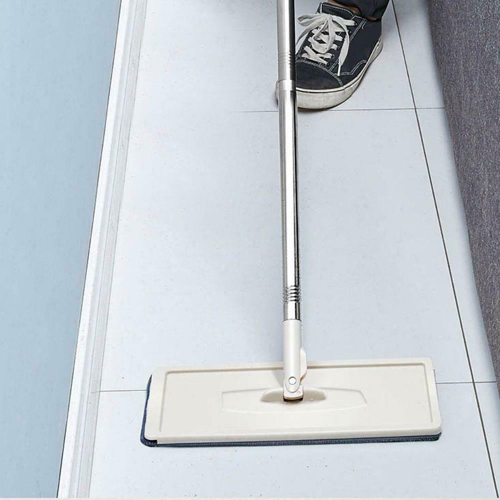 6pcs Cloth Flat Squeeze Auto Spin Mop Fiber Avoid Hand Washing Home Kitchen