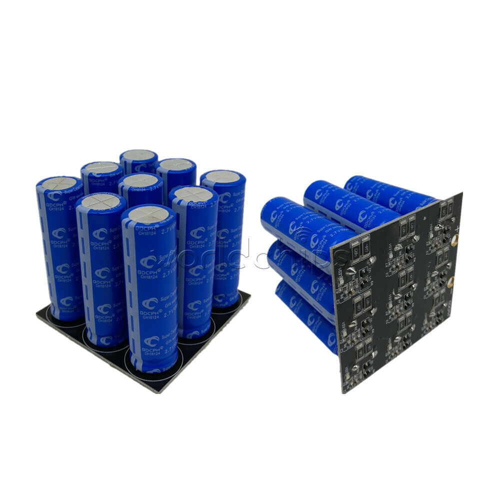 11F 24.3V 2.7V 100F Farad Capacitor Super Capacitor With Protection Board 9PCS