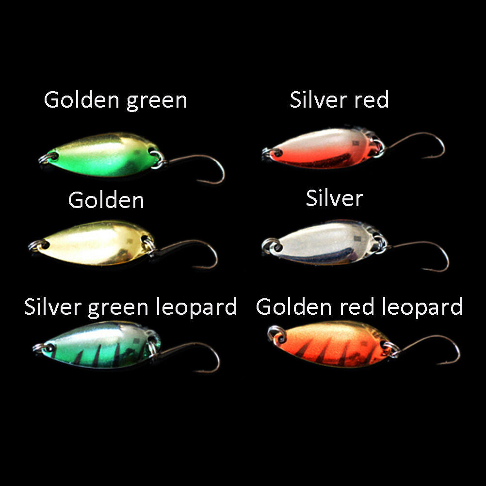 5pcs/lot 3g 30mm Spinner Spoon Fishing Lure Metal Lures Colorful Hard Bait.l8
