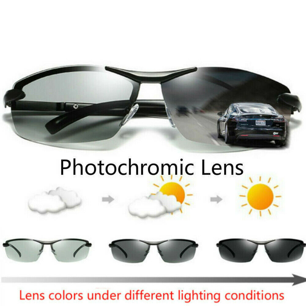 Photochromic Polarized Men Sunglasses Lens Goggles Outdoor Sports Driving 1PC ~~