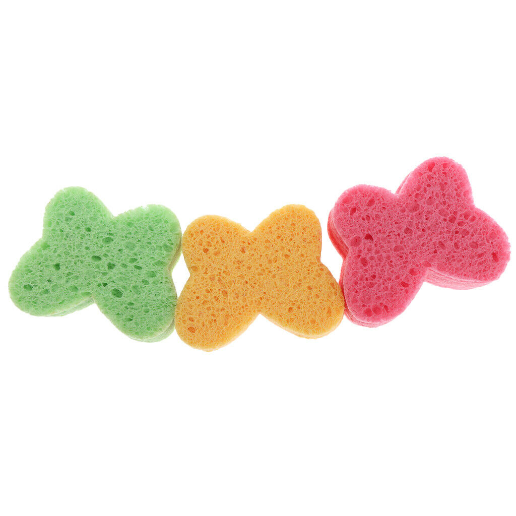 10pcs Facial Exfoliating Sponge Gentle Face Deep Cleansing Cotton Puffs Set