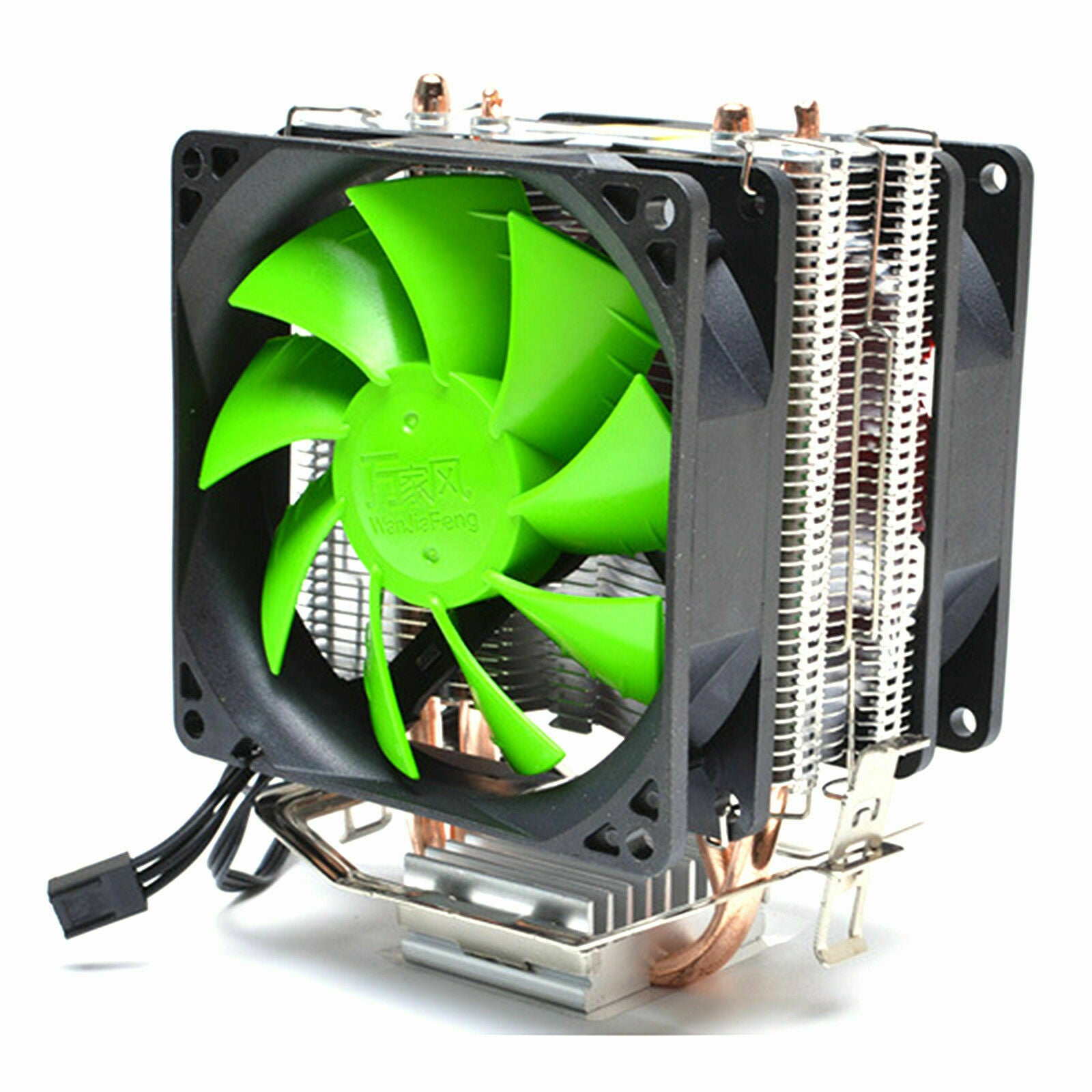 Double Ventilateur CPU Refroidisseur Dissipateur Silencieux pour Intel LGA775 /