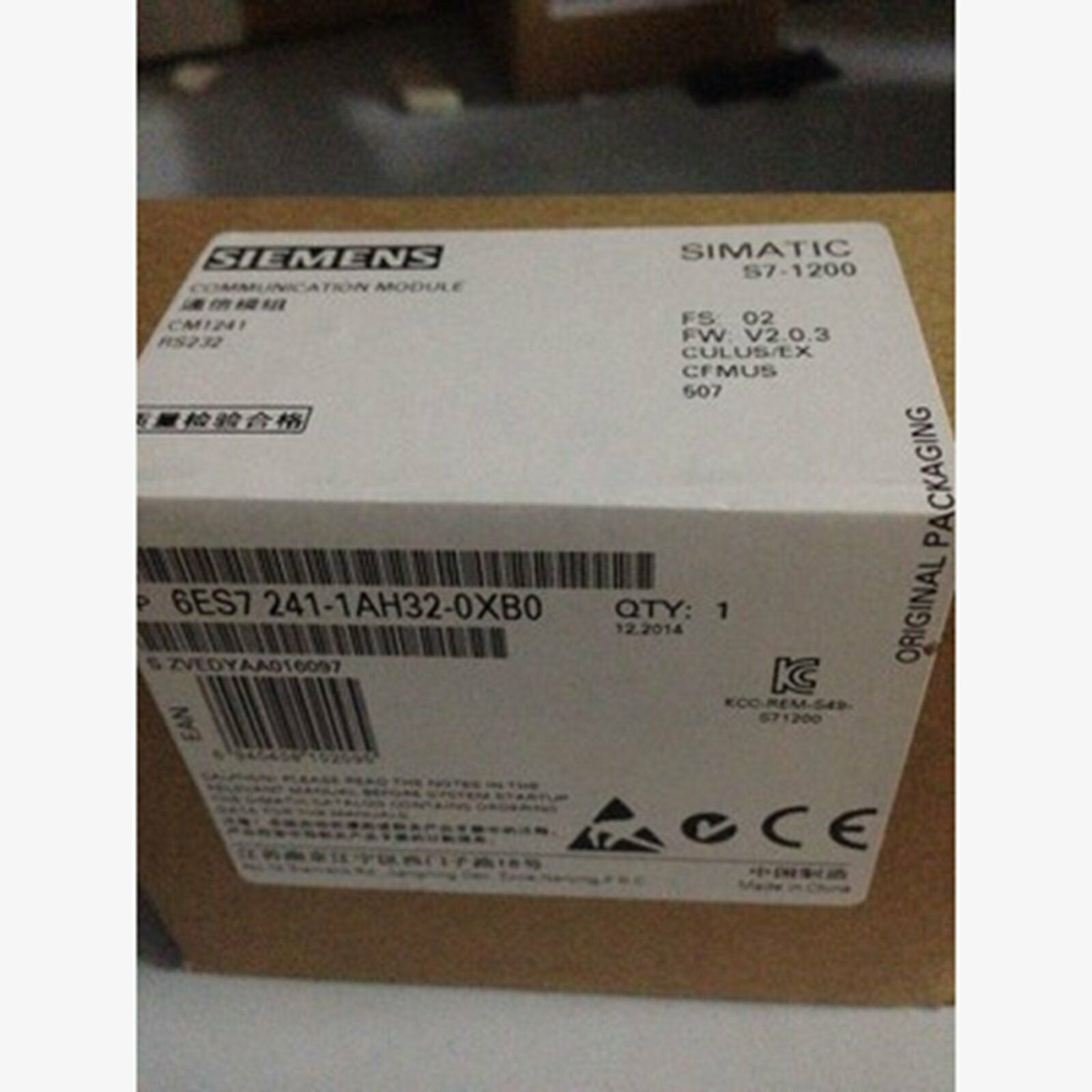 1PC New Siemens CM1241 communication expansion module 6ES7 241-1AH32-0XB0