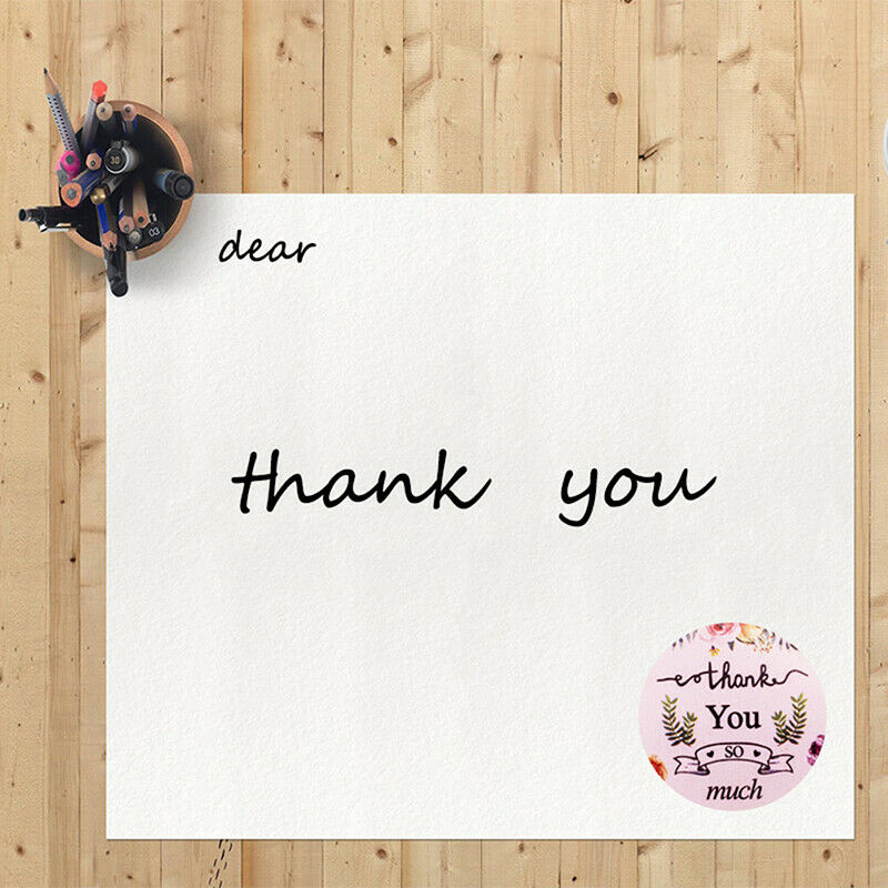 500 Pcs/Roll Round Thank You Stickers Seal Labels  Stickers Labels for Pa.l8