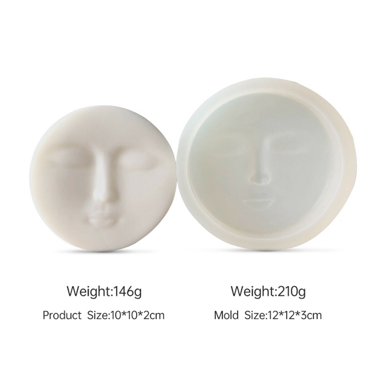Human Face Candle Silicone Molds Casting Candle Making Wax Mold