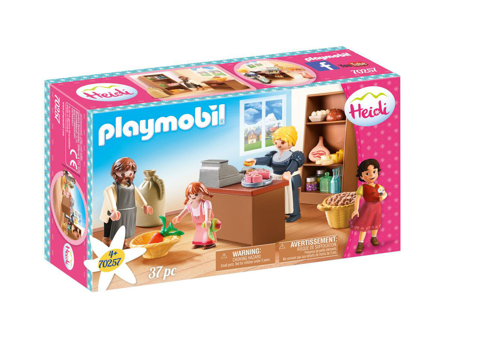 70257 Playmobil Heidi - Keller's Village Shop with Figures inc 37pcs Children 4+