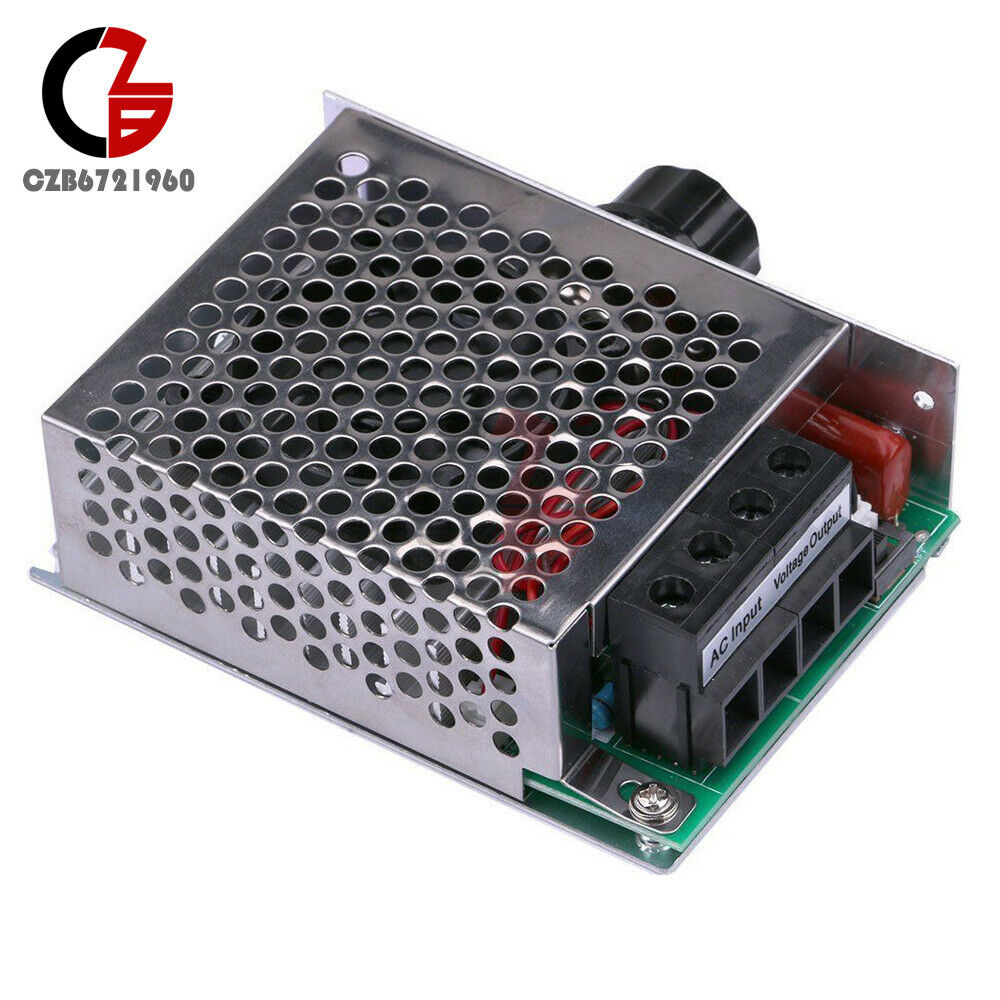 10000W AC110V Electronic SCR Regulator Voltage Motor Speed Temp Controller + Fan