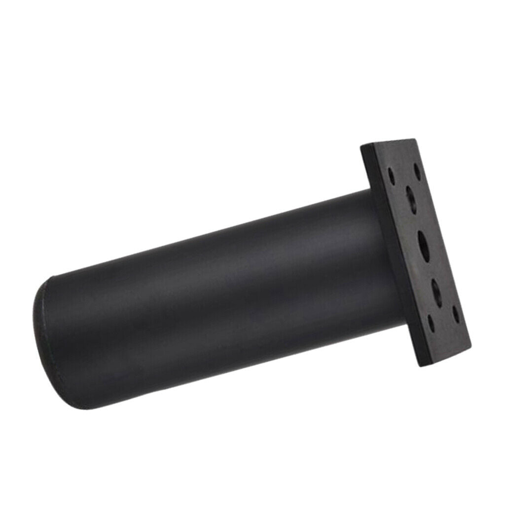 Adjustable Furniture Leg Cabinet Feet 12cm Black Round Aluminium Alloy