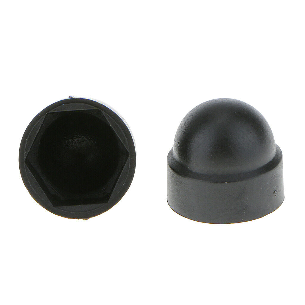 10pcs M12 + 10Pcs M10 Black Dome  Nut Protectors Cover Hex Head Screw