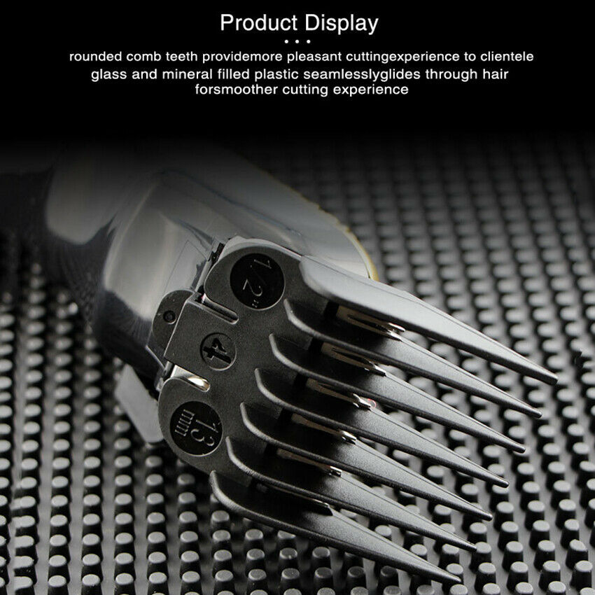 Universal 8 Pcs Hair Clipper Limit Combs Guide Attachment Size Replacement Black
