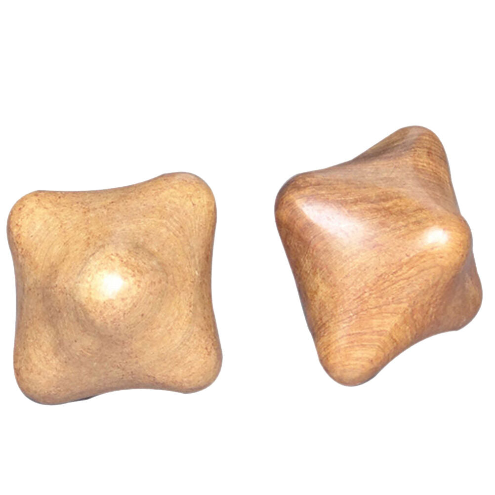 2x Hot Massage Therapy Hand Palm Reflexology Relaxation Wood Wooden Star Tool BD