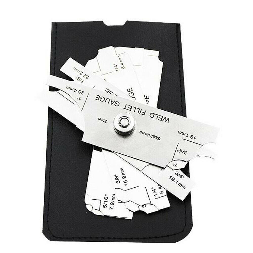 Stainless Steel Weld Fillet Gauge Measuring Ruler Welding Inspection Tool