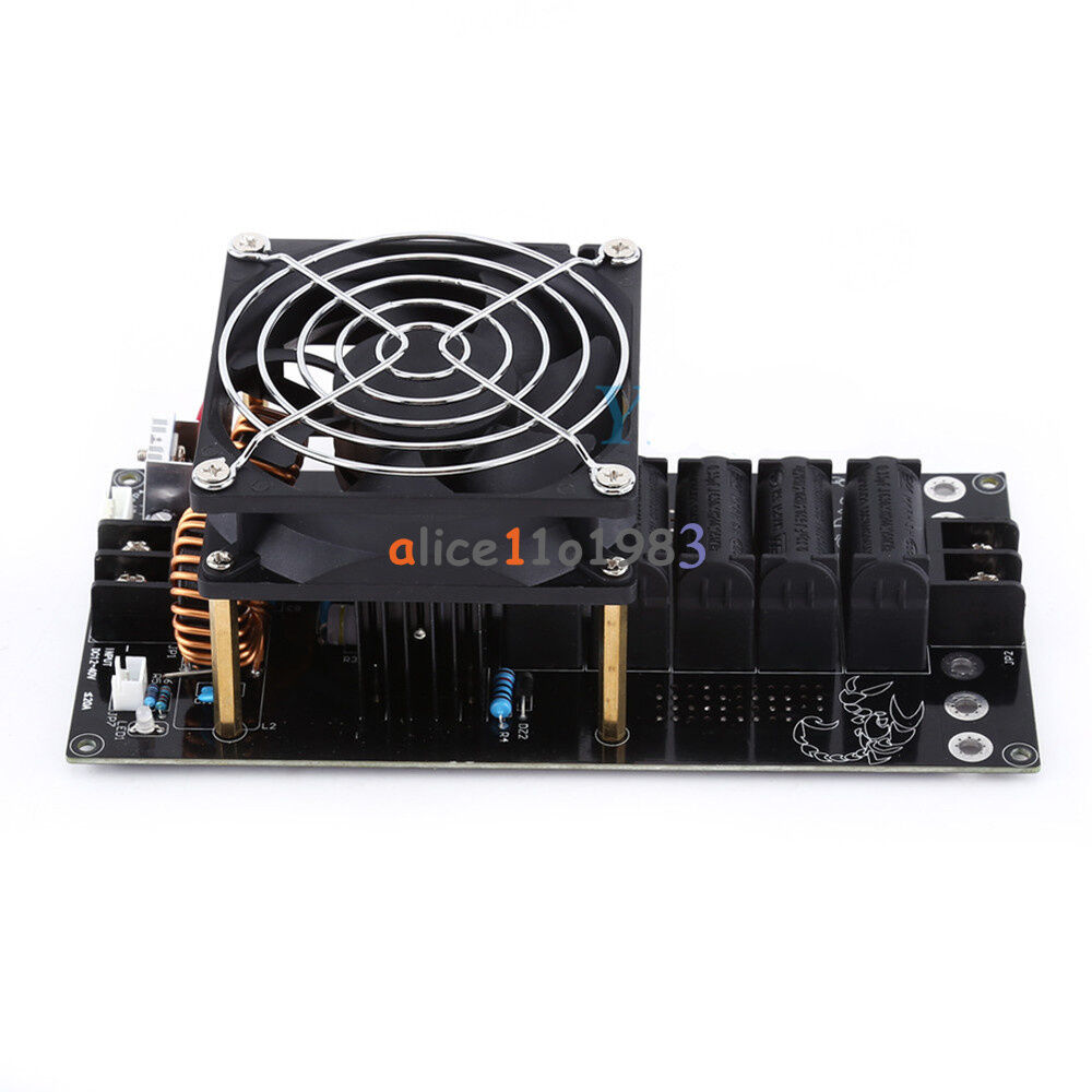 1000W 20A ZVS Tesla Induction Heating Board Heater Cooling Fan 12-36V Assembled