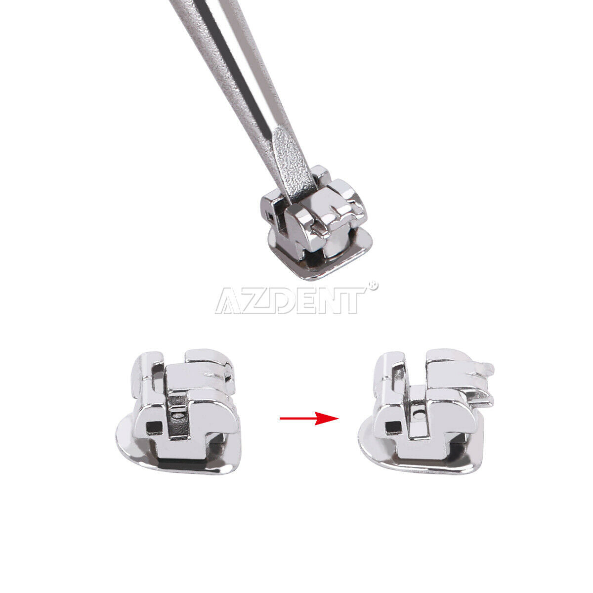 5XDental Metal Self-Ligating Brackets with Movable Hook Standard Turque 345Hook