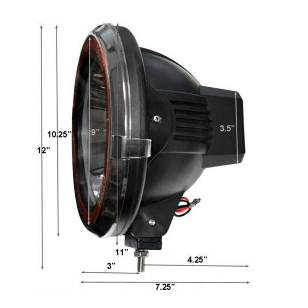 9'' 100W Driving Fog Lights HID Xenon 12V Trucks SUV Spot Work Light Red