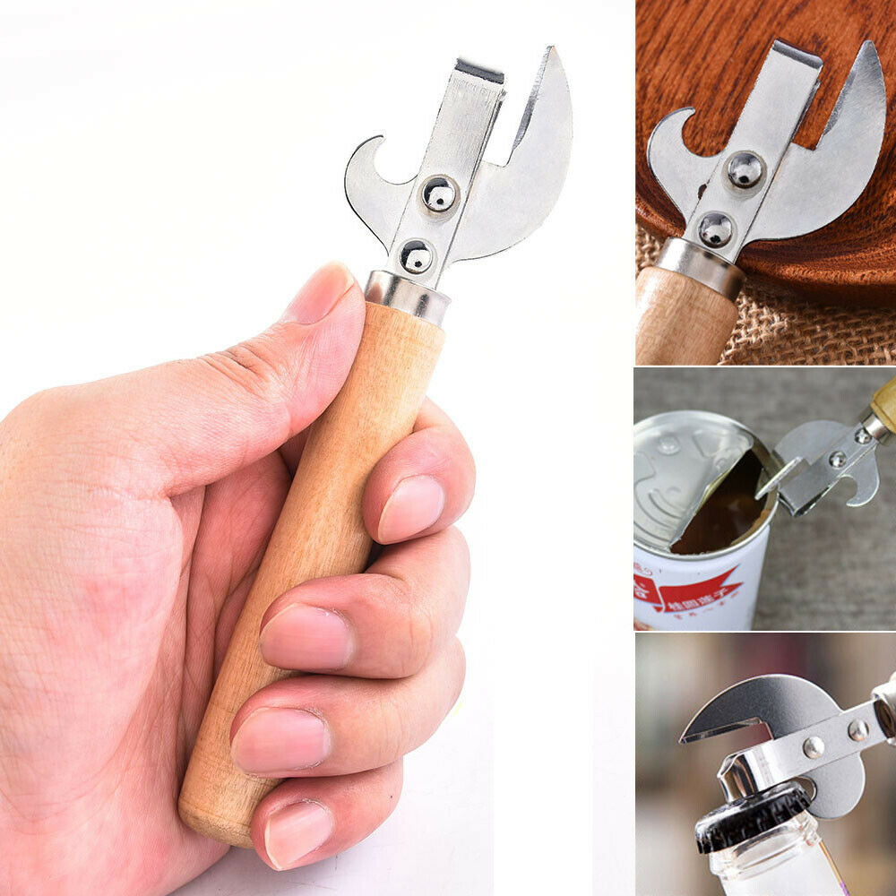 Kitchen Heavy Duty Stainless Steel Tin Can Opener Cutter Easy Comfy Handle Grip