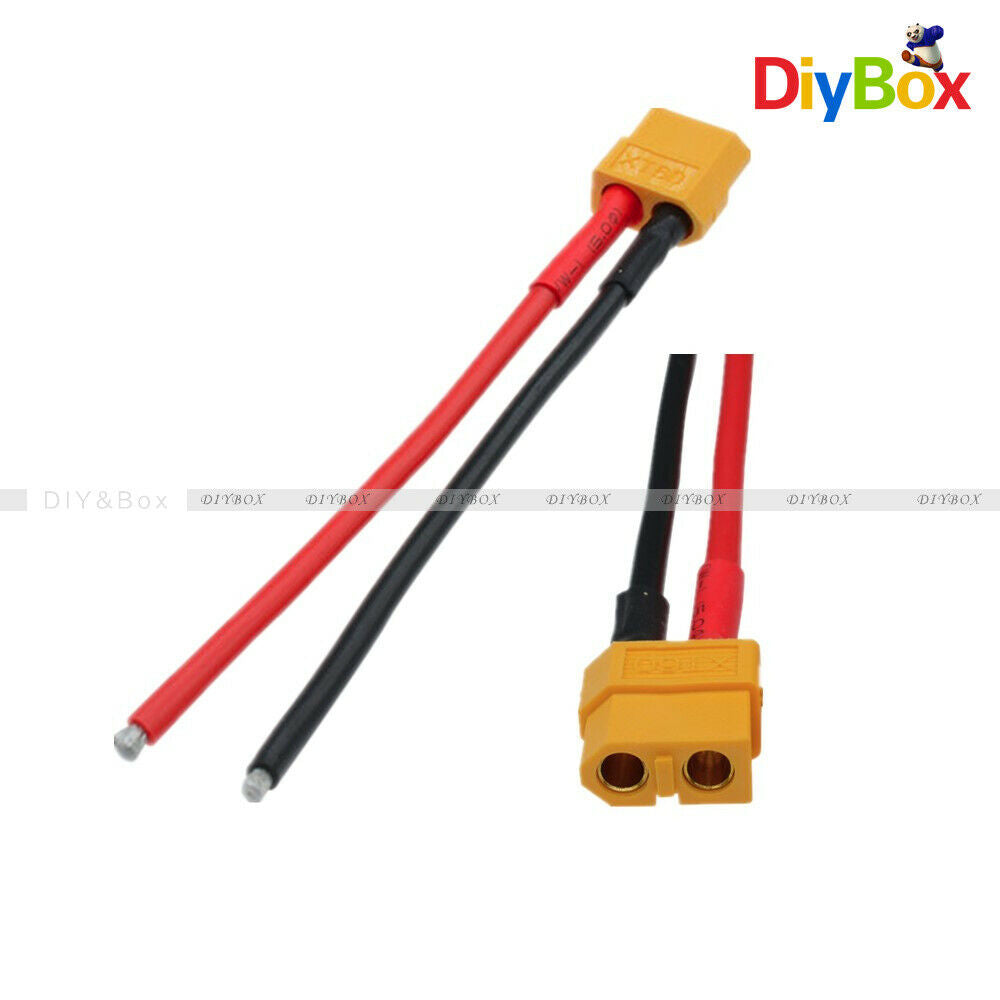 14AWG XT60 Female Connector W/ Housing Silicon Wire Cable  10CM / 100mm