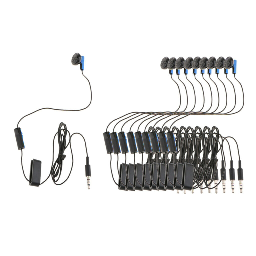 10pcs/pack Portable Mono Earphone 1.2m Headphone for Sony PS4 Controller