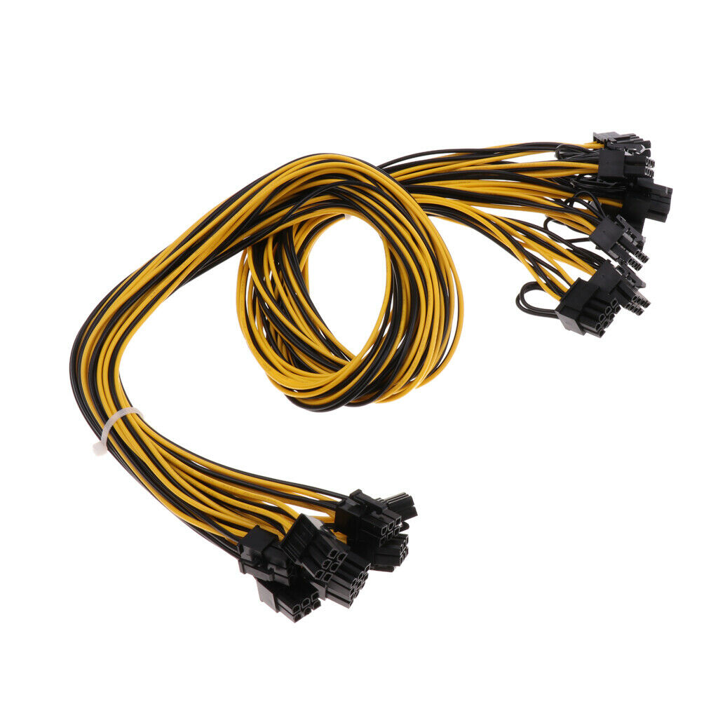 8Pcs/lot PCI-E 6pin to 6+2Pin Power Splitter Cable for Graphics Video Card