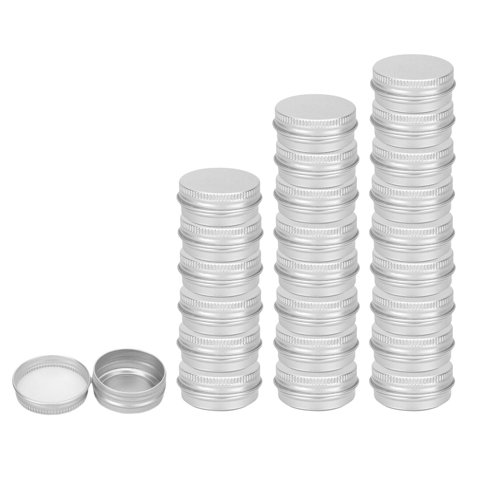 24Pcs Empty Tin Jars for Lotion Eye Shadow Samples Travel Tins 20g/20ml