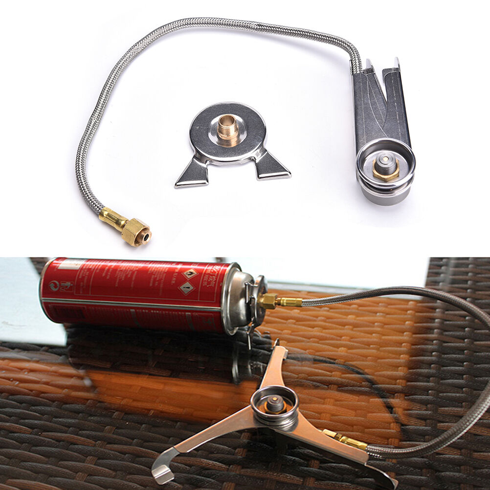 Outdoor Camping Stainless steel Stove Adapter Link Adaptor Nozzle Gas Bottle& XC