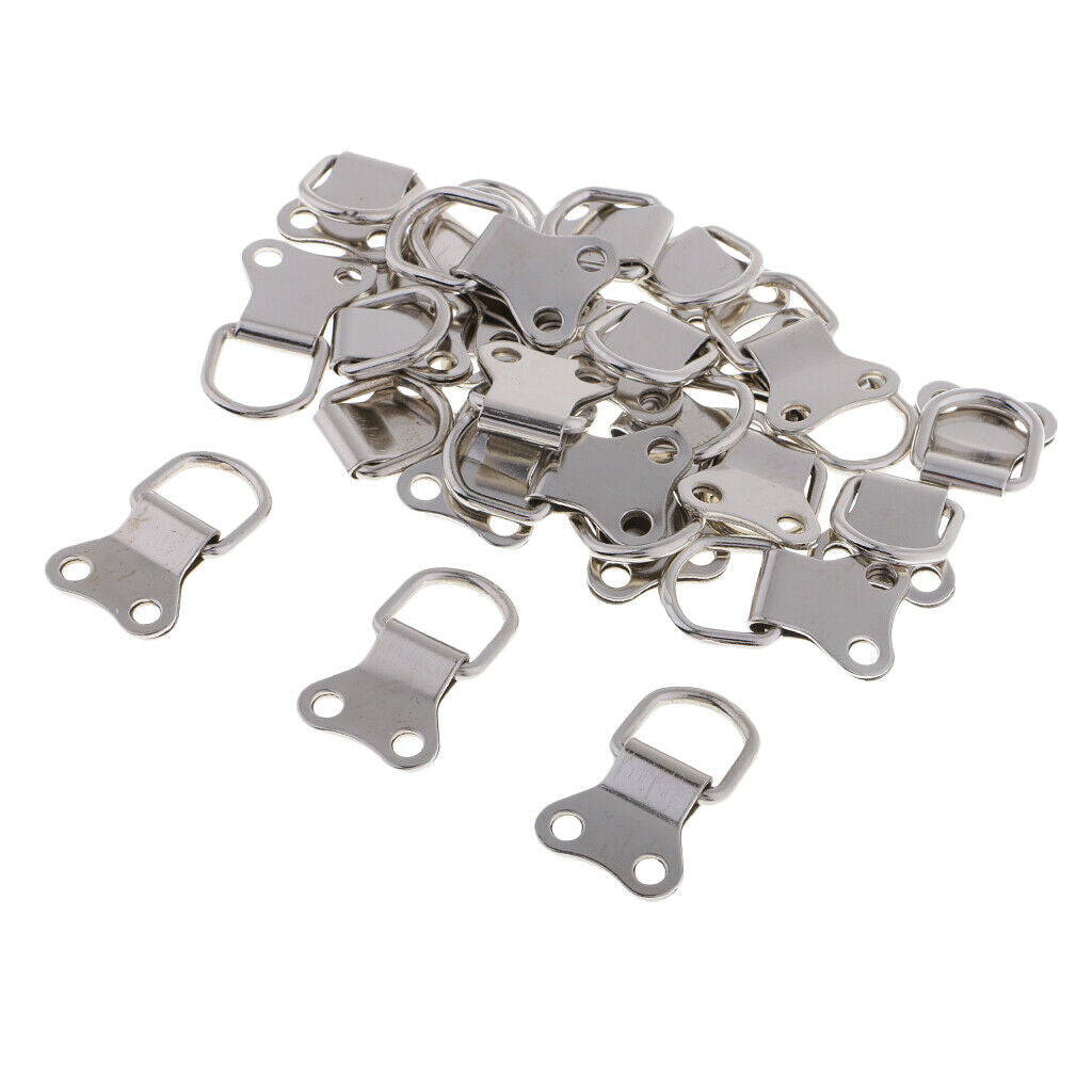 25Pcs   Metal   D -     with   2   Holes   Photo   Picture   Frame   Mirror