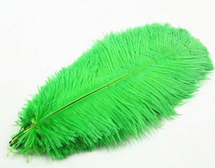 Wholesale Green 6-8 in/15-20cm ostrich Feathers wedding home decoration 100 pcs
