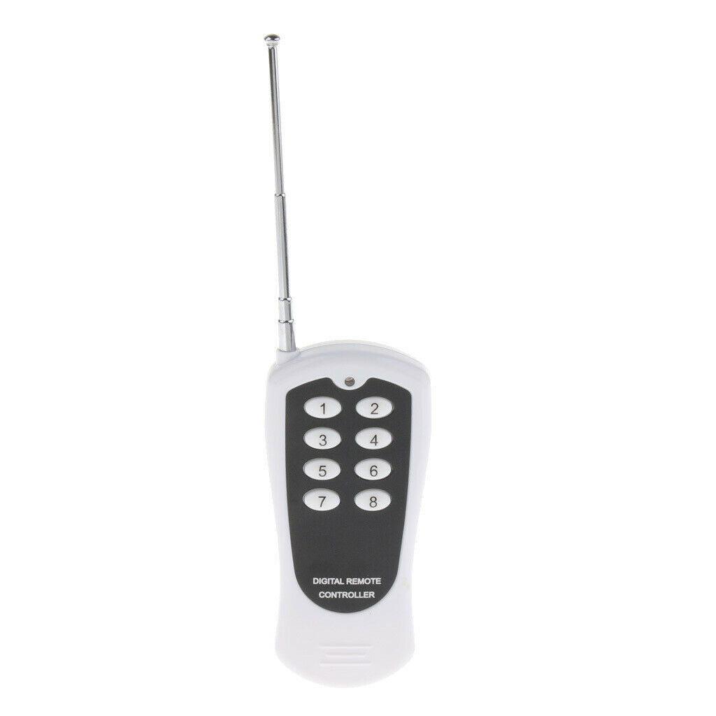 New DC12V 1000m 433MHz 8CH Wireless Remote Control transmitter White 1Pcs