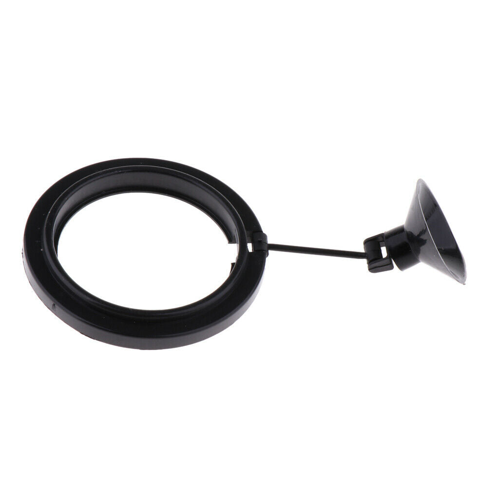 4 Pcs Aquarium Fish Floating Food Feeder Circle with Suction Cup, Round Shape,