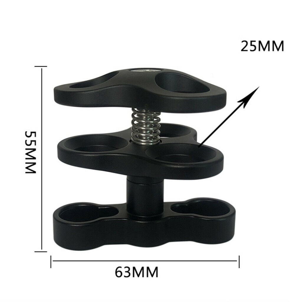 Diving Lights Clamp 3 Holes Easy Releasing for Gopro for Video Camera Tray