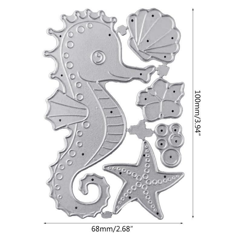 Seahorse Shell Starfish Metal Cutting Dies Stencil DIY Scrapbooking Album Paper