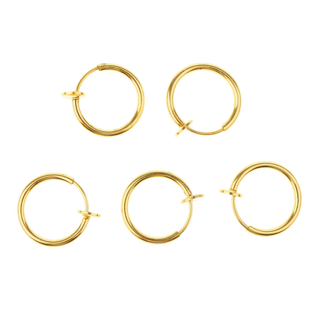 15Pcs 13mm Clip On Nose Ear Septum Lip Eyebrow Earring No Piercing