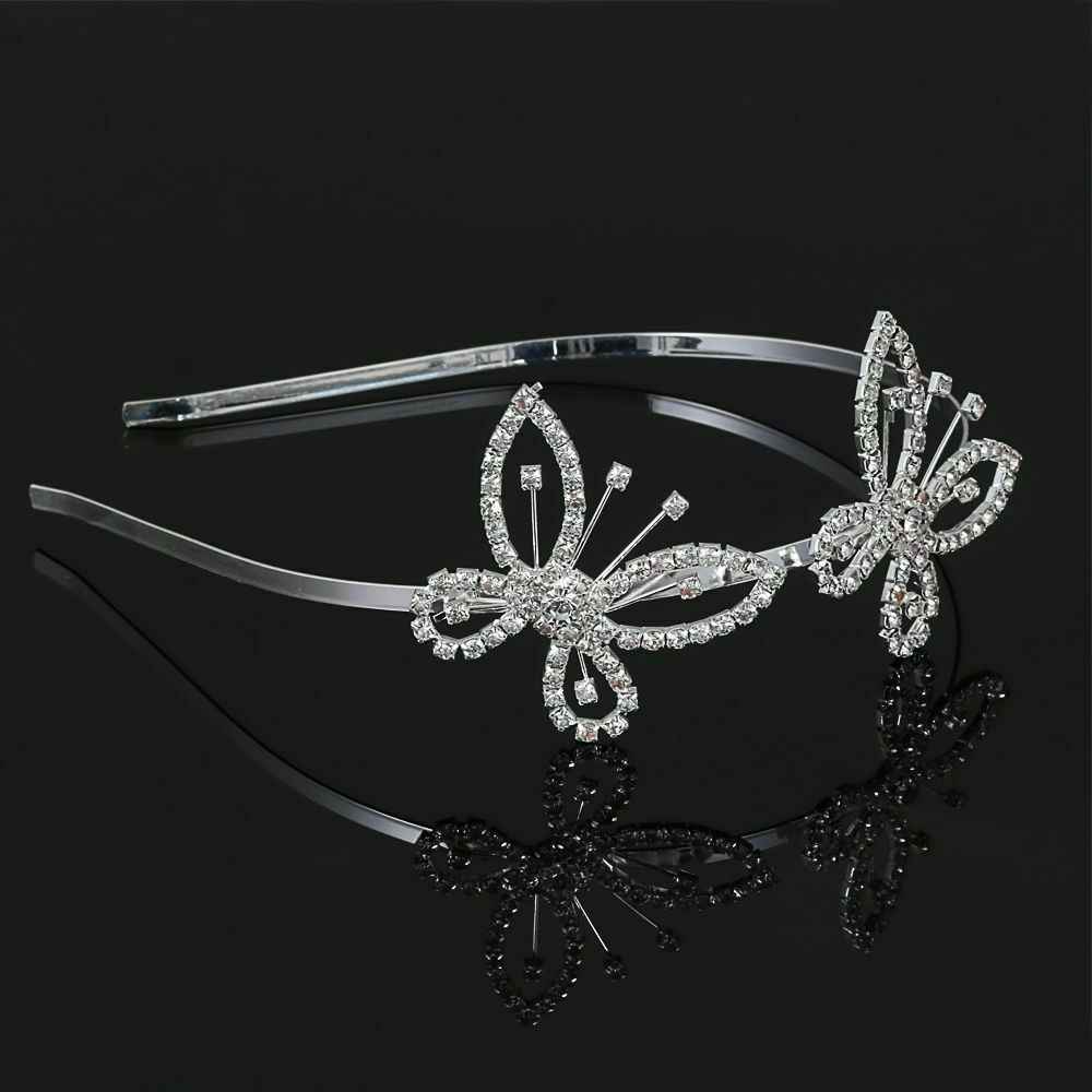 Crown Headbands Wedding Party Tiara Bridal Hair Accessories Butterfly Hairbands