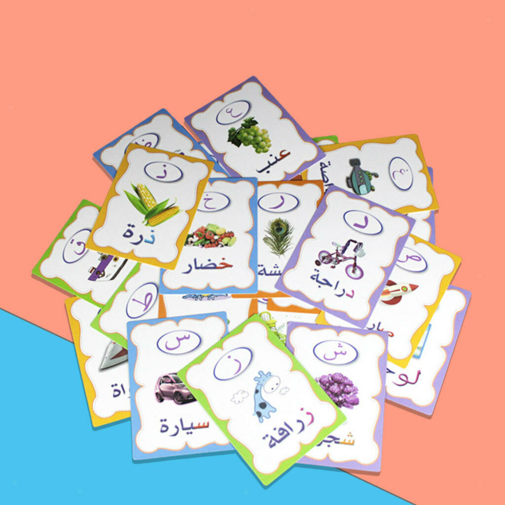 28Pcs Alphabet Flashcards for Early Reading Comprehension Practice Kids
