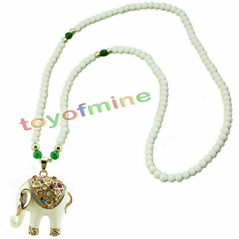 New Thailand Elephant Long Necklace Beads Sweater Chain Necklace