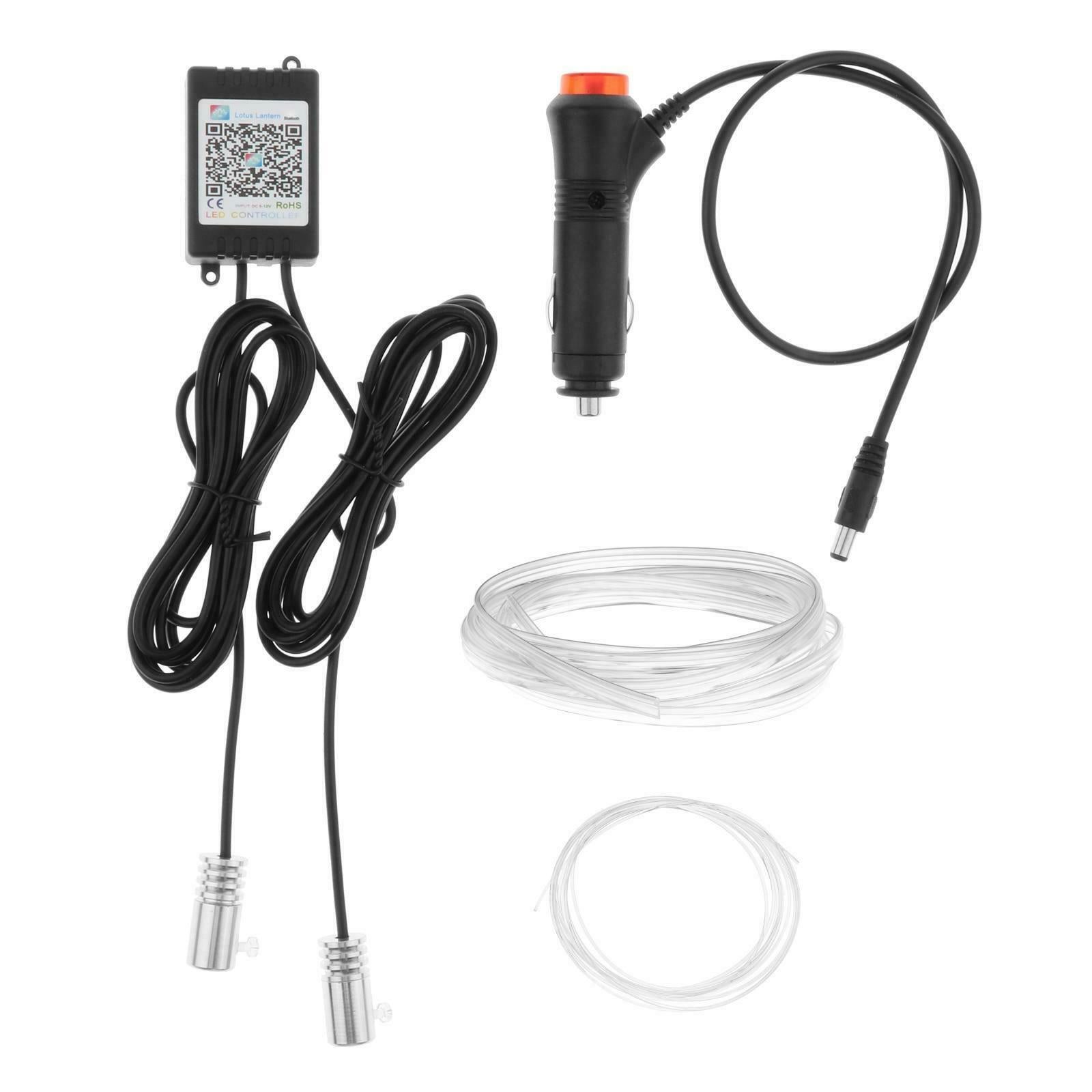 LED RGB Music Control Car Interior Lamp Atmosphere Lights Strip  2 in 1 4M