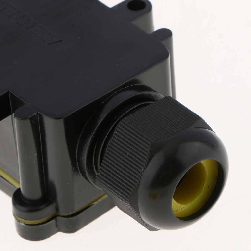 Waterproof IP68 Cable Wire Connector Electrical 2 Way Junction Box Black