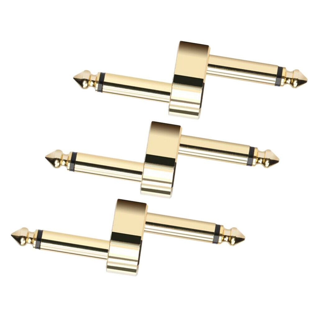 3pcs Guitar Effect Pedal Coupler 1/4" inch Connector Z Type Patch Adapter
