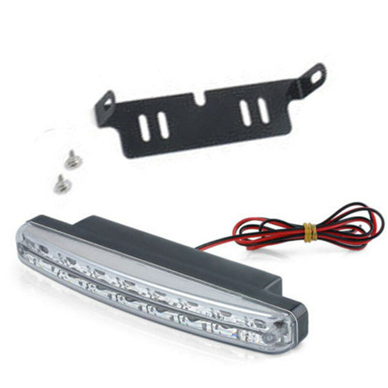 Car Light 8 LED DRL Fog Driving Daylight Daytime Running White Lamp BDAU