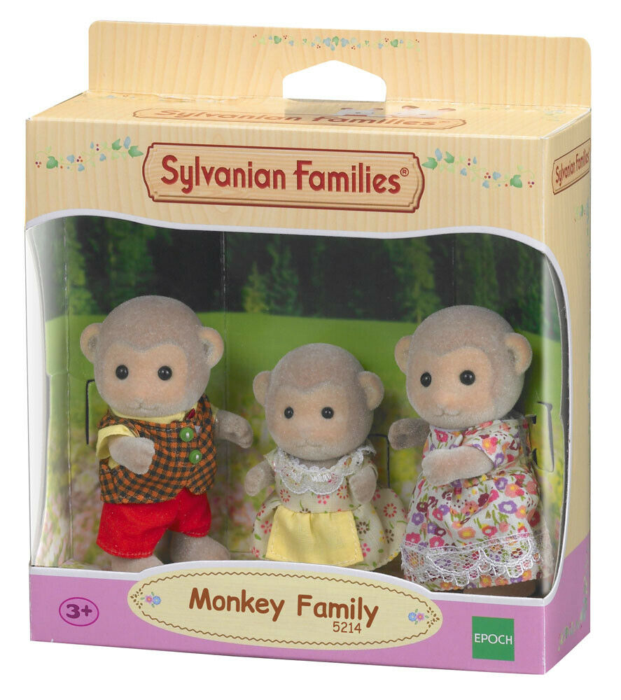New! 5214 Sylvanian Families Monkey Family inc 3 Figures Set Children Girls 3yr+