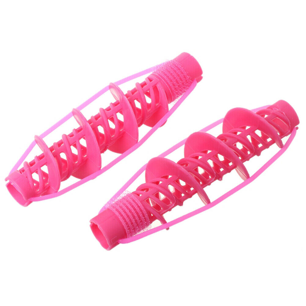4Pcs Spiral Curling Hair Rollers DIY Hairdressing Styling Care Curls Roller Kit