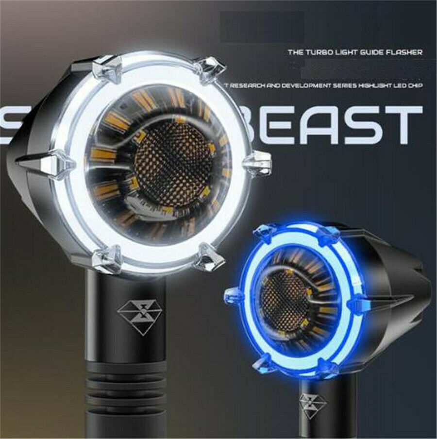 Motorcycle Waterproof LED Signal Daytime Running Light turbo light guide flasher