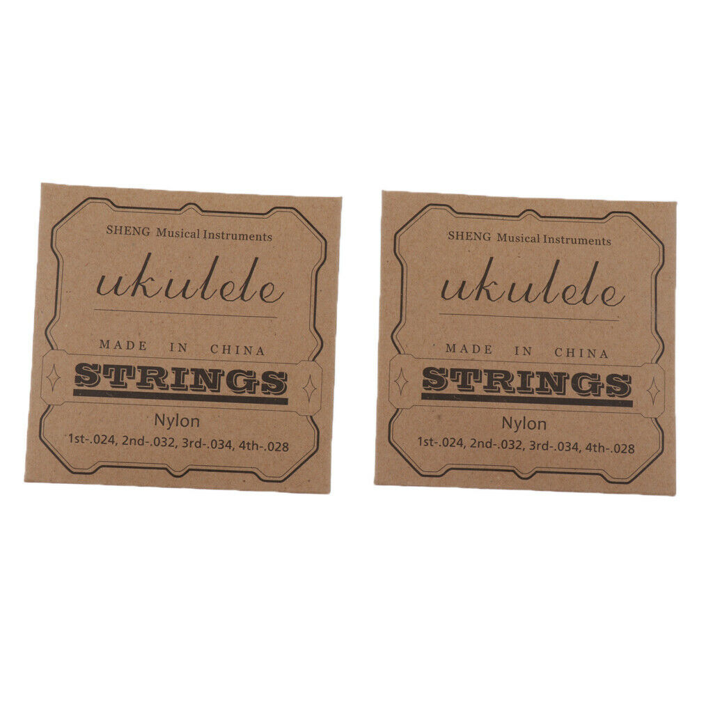 2 Sets Nylon Ukuleles Uke String Quick Response, White