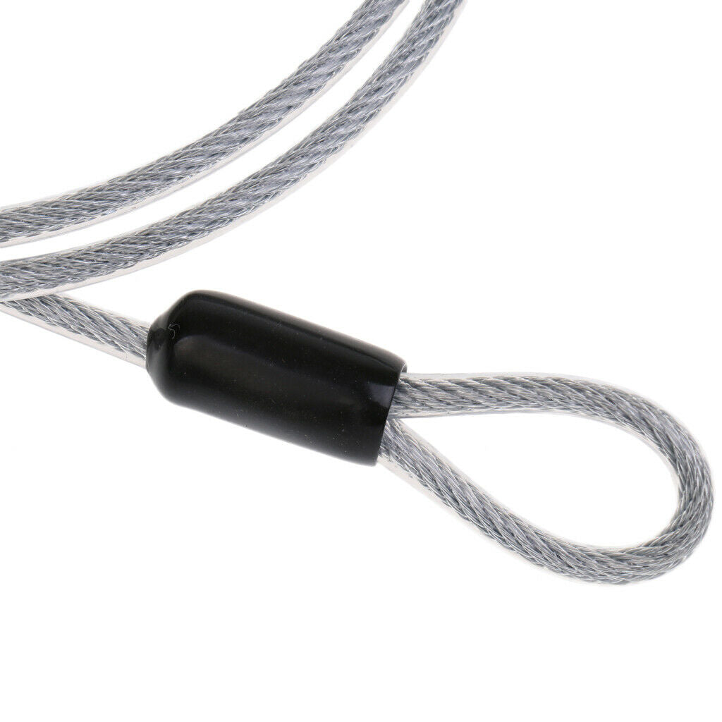 2pack Sport Security Loop Bike Cable Lock Chain Steel Core 100cm x 4mm