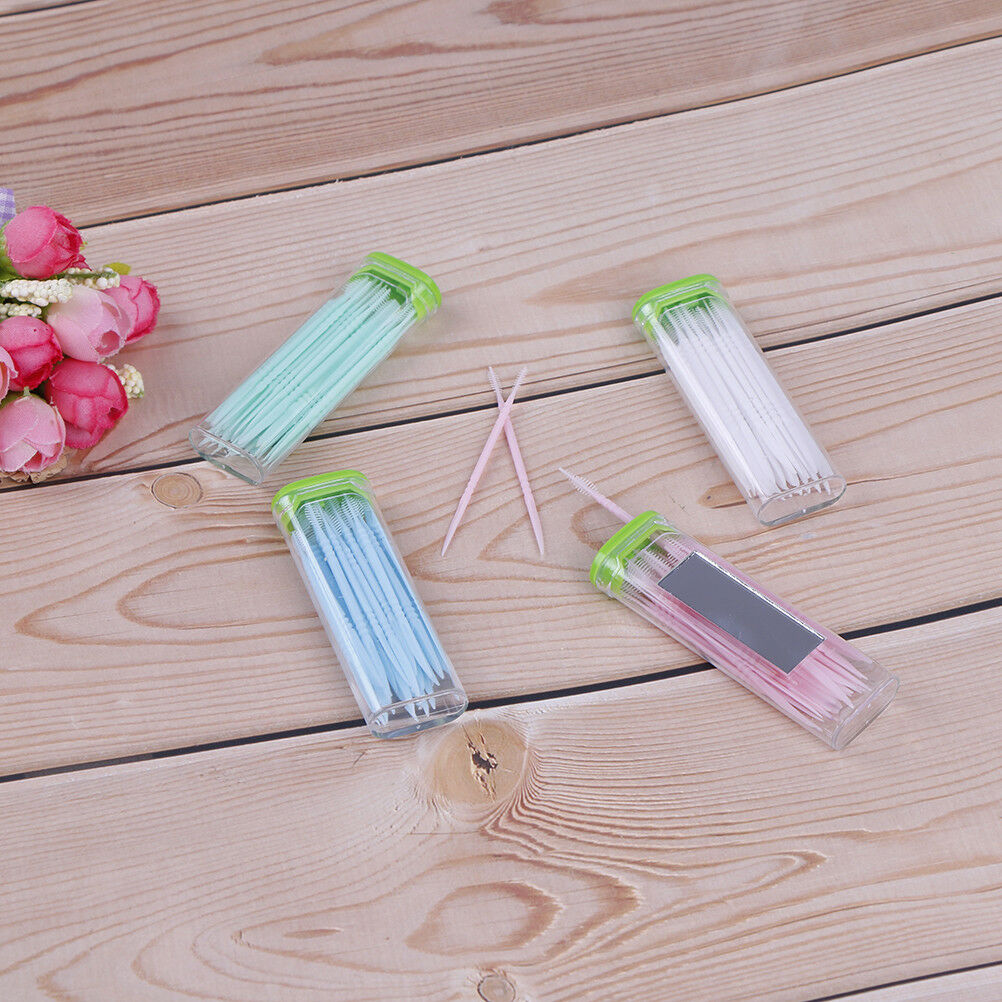 Dental floss toothpicks brush hair 30pcs in plastic mirror box oral healt.l8